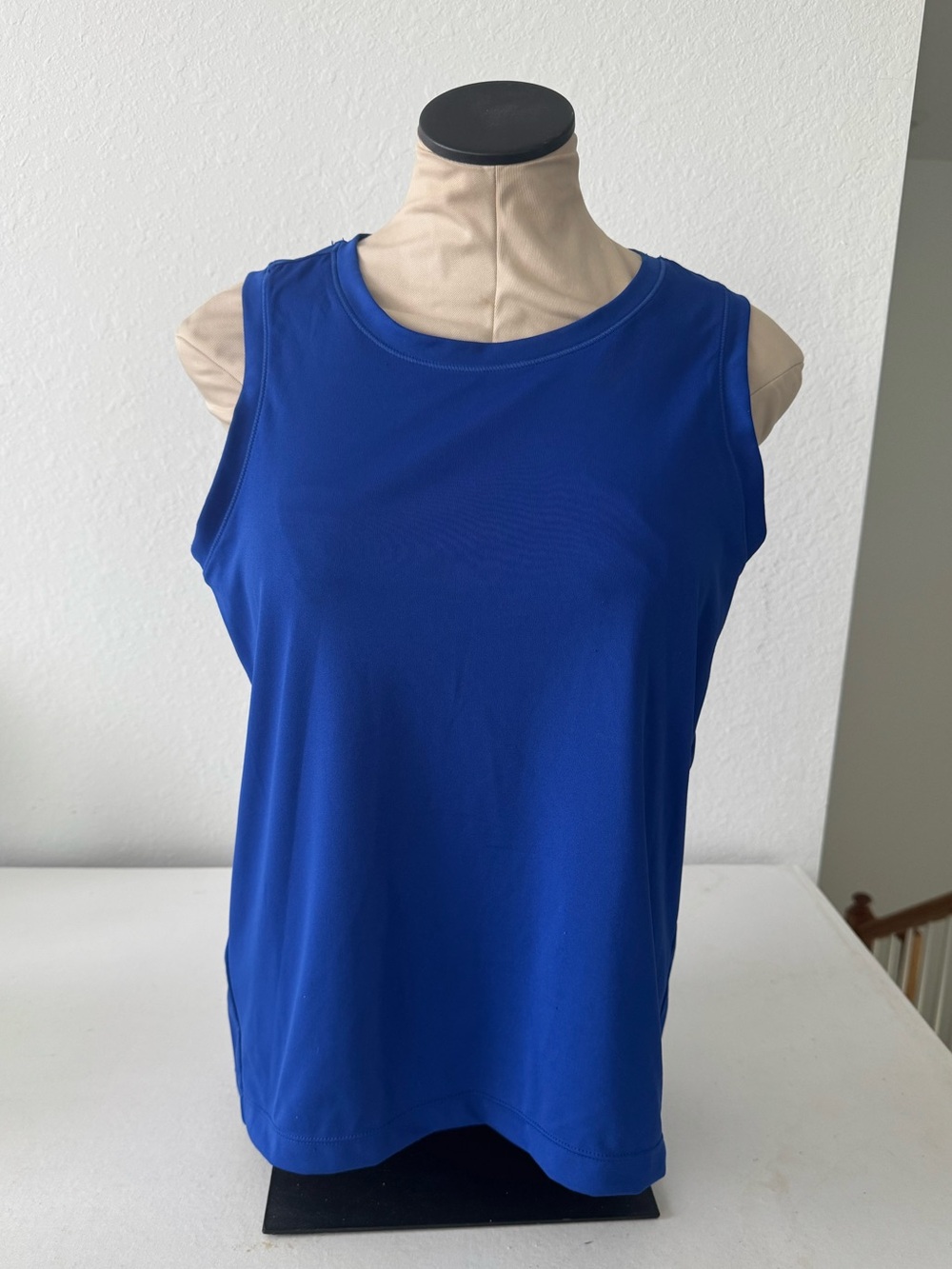 RBX Blue Sleeveless Stretch Workout Tank Top Medium Activewear